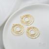 14K Gold-Filled Geometric Pendant: Square, Round, Teardrop, Heart Shapes for DIY Earrings