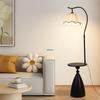 Modern Dual Purpose Floor Lamp and Coffee Table for Living Room or Bedroom