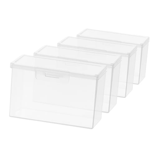 

Коробки для хранения карт CIMAXIC, Прозрачные органайзеры для карт, Легкие и компактные держатели для колод для игровых карт и покерных карт, Набор из 4 штук