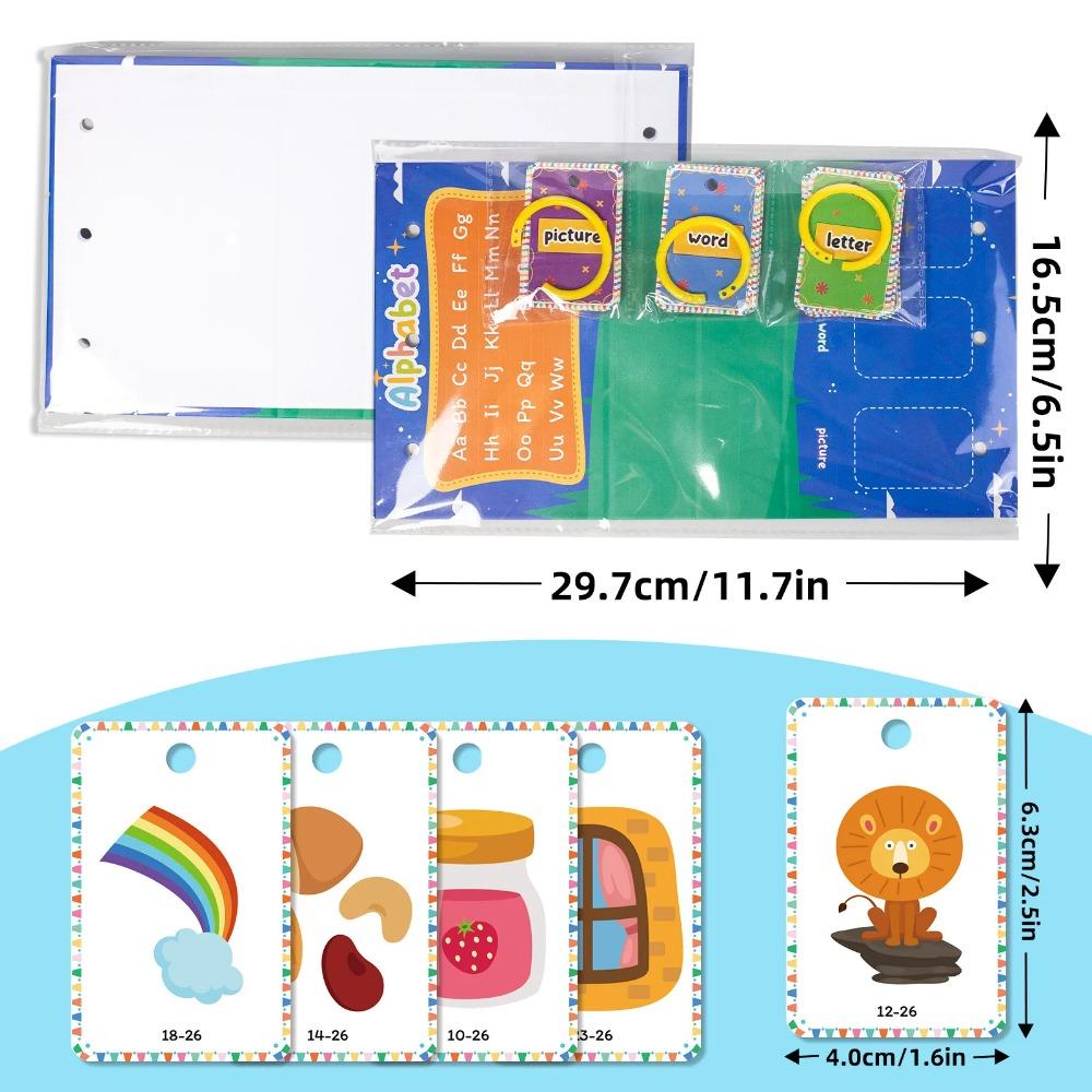 Children's Table Model Visual Word Education Card 78PCS Early Education English Letter Cognitive Word Card Educational Toys