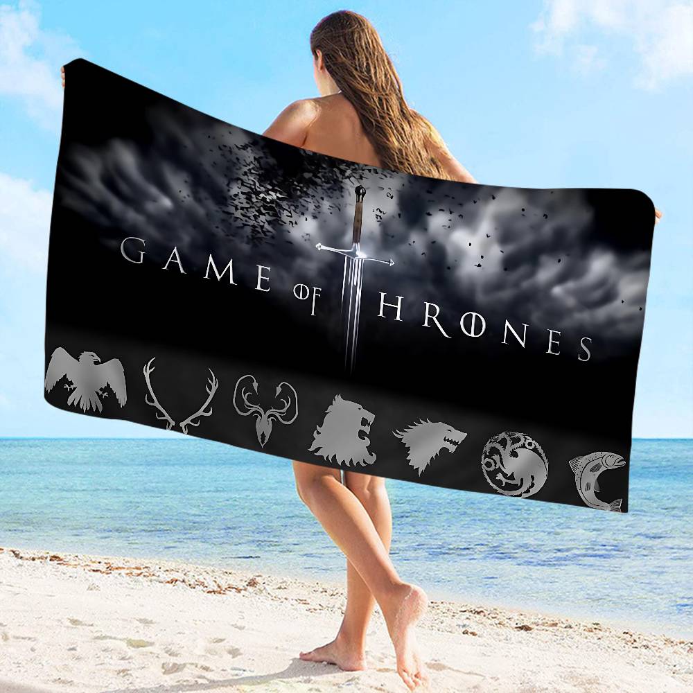 Popular TV Series G-Game Of T-Thrones Beach Towel Colorful Bath Towels For Girl Microfiber Custom Sand Free Beach Spa Gym Pool