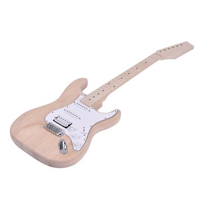 Kit de guitarra elétrica DIY inacabado estilo ST Basswood Body Maple Neck Maple Fingerboard