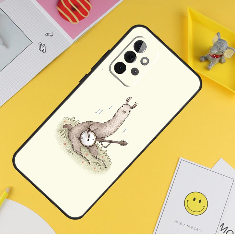 Cute Alpaca Donkey Case For Samsung Galaxy A55 A35 A25 A15 A51 A71 A12 A32 A52 A13 A33 A53 A14 A34 A54 Coque