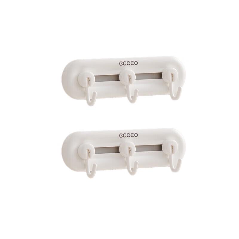 Ecoco Sliding No-Drill Curved Hooks (2-Pack)