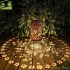Waterproof Solar Lantern Metal Material Hummingbird Design LED Garden Light Vintage Style Sunflower Shape Outdoor Lantern