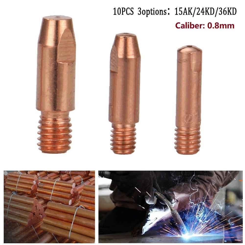 10pcs MIG Welding Nozzle Contact Tips Gas Diffuser Connector Holder Torch  0.8mm