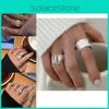 Elegant Geometric Design Adjustable Open-circle Copper Ring For Women Stylish Casual Wear