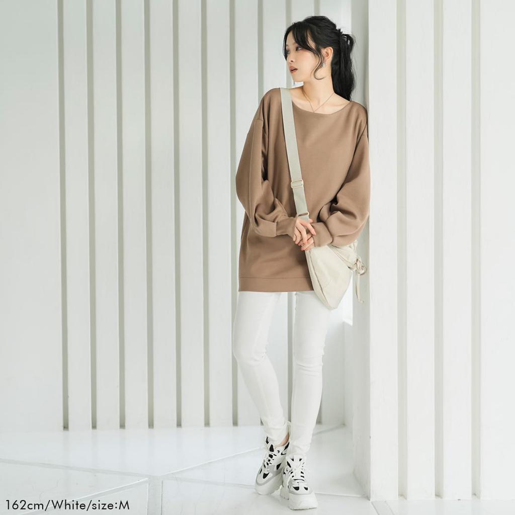 Calças Yumetenbo lisas cor mocha skinny, elásticas, cintura alta, alongam as pernas, modernas, simples, clássicas, básicas, casuais, preto, branco, cáqui, bege,