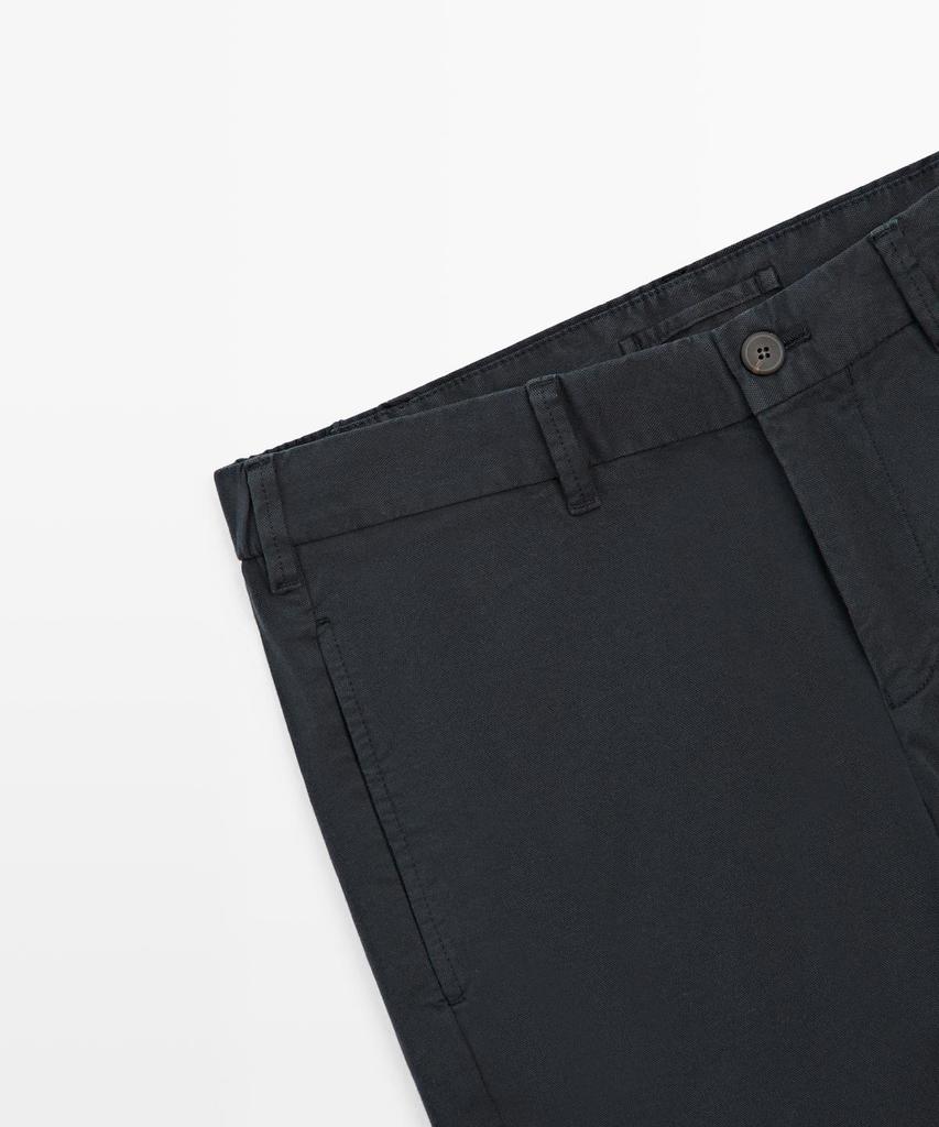 Masimodutti Cotton Blend Slim Fit Pants