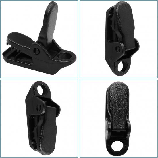 20 Pack Tarp Clips, Black | Windproof & Reusable, For Tent, Awnings, Caravan, Canopies, Car Cover, Swimming Pool Cover Fasteners