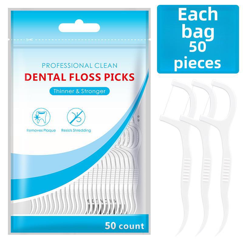 

Зубочистки - 50 шт. в упаковке, полимер, гладкий пластик 50 pieces per bag