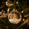 Transparente Weihnachts-Kugel-Deko Weihnachtsbaumkugel-Schmuck mit LED-Lichtern Schneeszene Acryl Klar Hängende Dekorationen Dekor Bruchfest Baum Saisonal