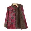 Grandma Winter New Style Chinese Tang Suit Cotton Jacket for Women with Velvet Lining