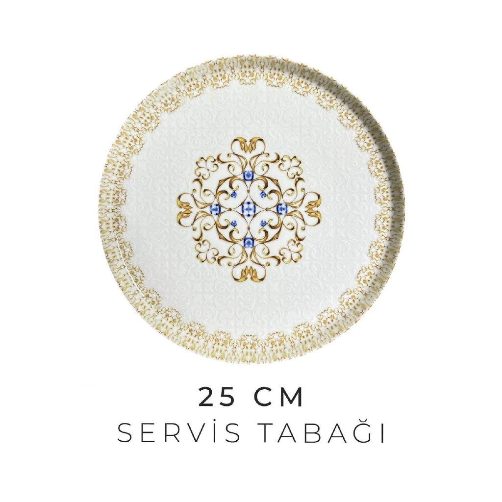 24 Piece Flower Waltz For 6 People New Bone Porcelain Dinner Set - Soup Serving Dinner Plate Set