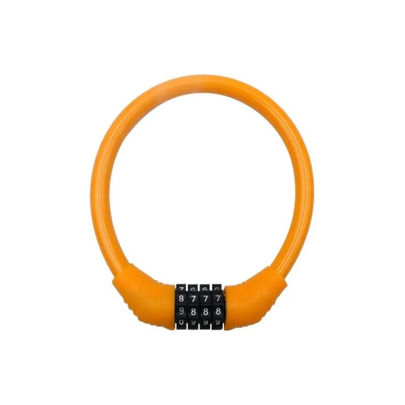 

Portable 4-Digit Bike Cable Lock – Reinforced Alloy Steel, Lightweight for Cycling & Travel жёлтый