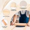 12 Pcs Pottery Tools Teaching Set, Include 17inch Slab Roller 10 Pcs Wooden Rolling Pin Guides 1 Li