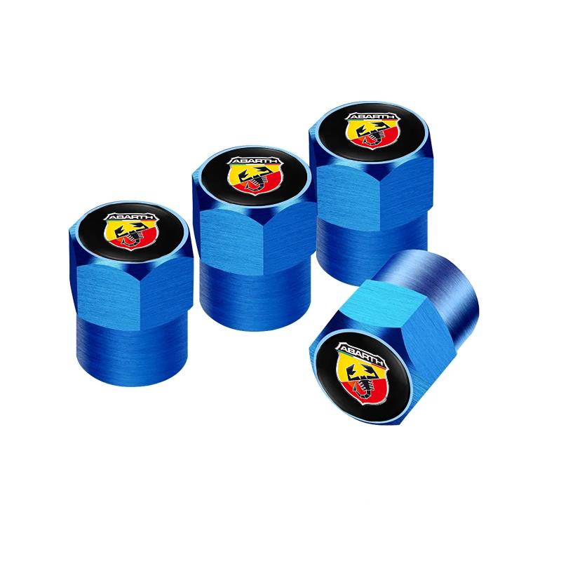 Car Wheel Tire Valve Caps Tyre Stem Covers Airdust Waterproof For Abarth 595 500 124 Spider Tipo Panda Bravo Tire Chucks 1