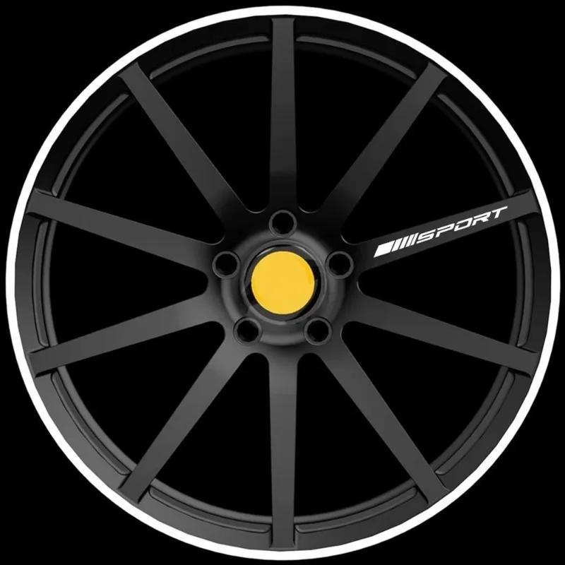 Modă 4 buc Autocolante Auto Jante Roți Sport Curse DIY Dungi Autocolante Decorative Emblema Stilizare Auto Accesorii Auto SUV Camion
