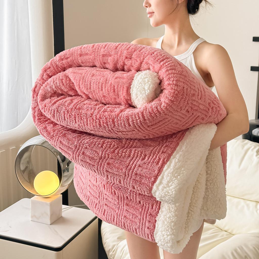 Thick Fleece Blanket Ultra-Soft All-Season Couch Camping Travel Machine Washable Cozy Home Decor For Living Room Bedroom Office