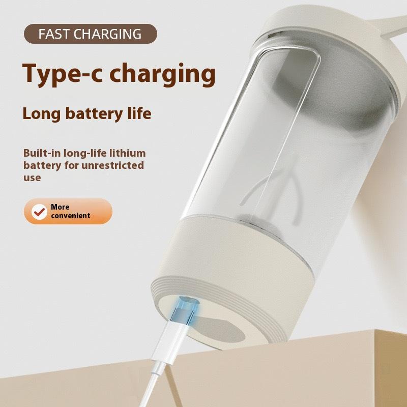 Taza Mezcladora de Café Eléctrica Portátil de 450 ml Recargable por USB Taza Mezcladora Totalmente Automática Para Fitness Deportes al Aire Libre Gimnasio