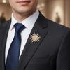 Sunflower Suit Lapel Pin Metal Men Brooch Vintage Fashion Suit Collar Pin  Collar Decoration