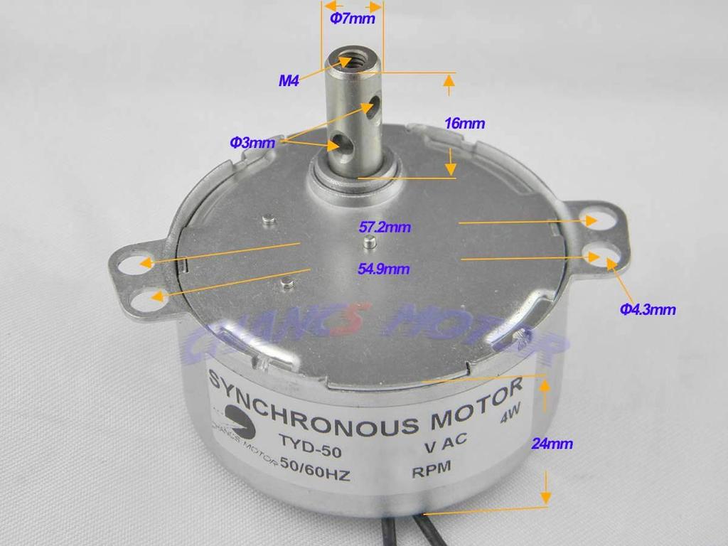 TYD-50 110V 5-6RPM CW 50/60Hz Electric Synchronous Motor For CHANCS Electric Fireplace