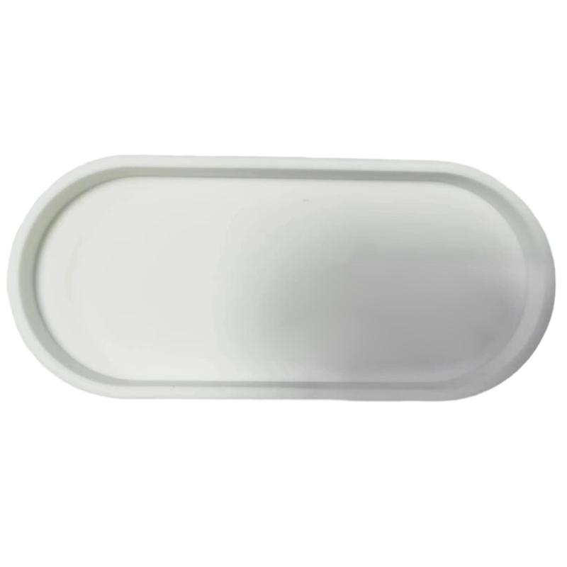 Large Oval Silicone Tray Soap Dispenser Jewelry Holder Countertop Tray Dropshipping