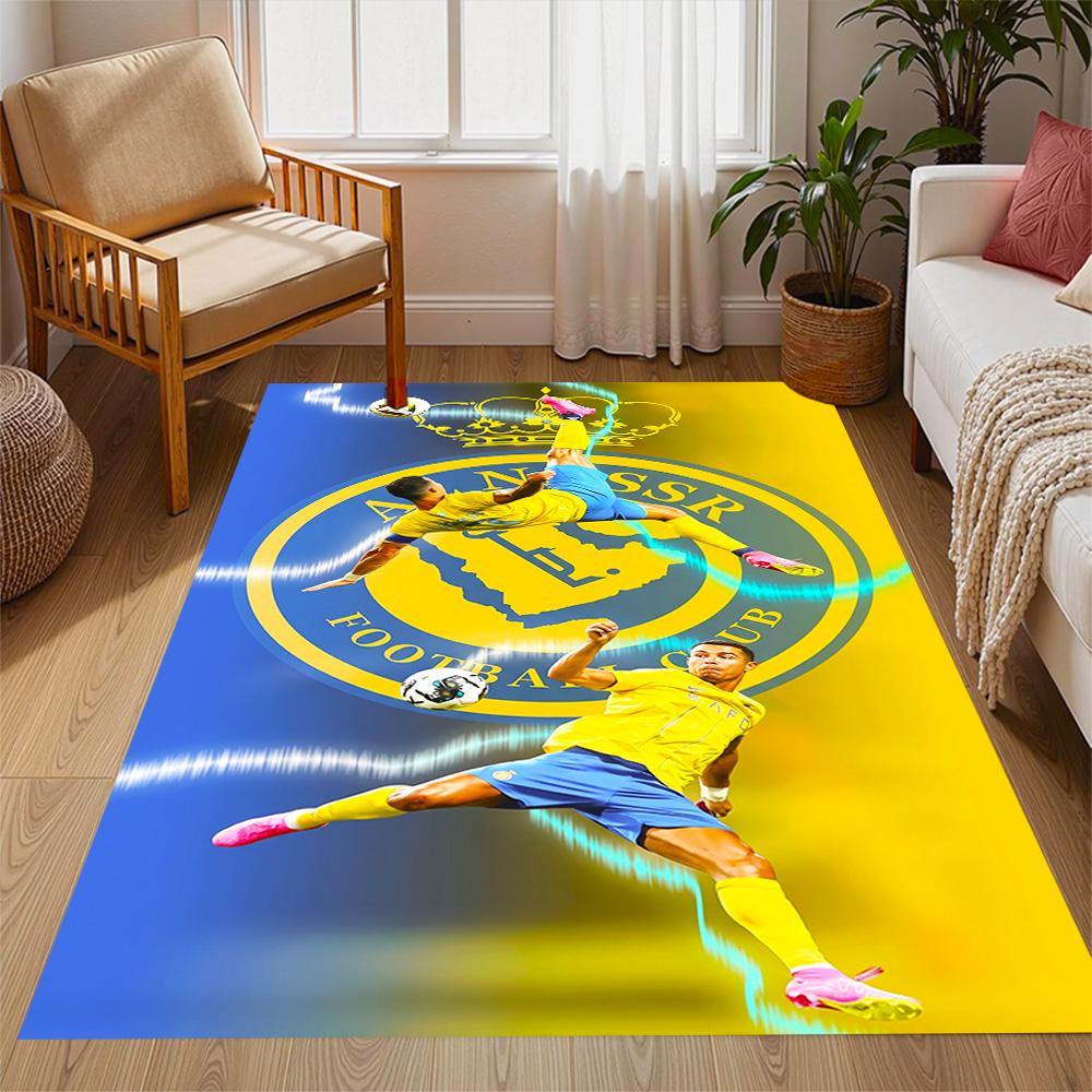 Football Players Action Carpet Suitable for Decorate Room Game Room Study Room Entryway Antislip Carpet Decorate Offices Spiritual Gift