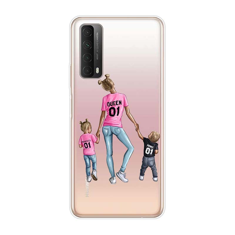Family Mom Baby Dad For Huawei Y9S Y6S Y8S Y9A Y7A Y8P Y7P Y5P Y6P Y7 Y6 Y5 Pro Prime 2020 2019 Soft Phone Case
