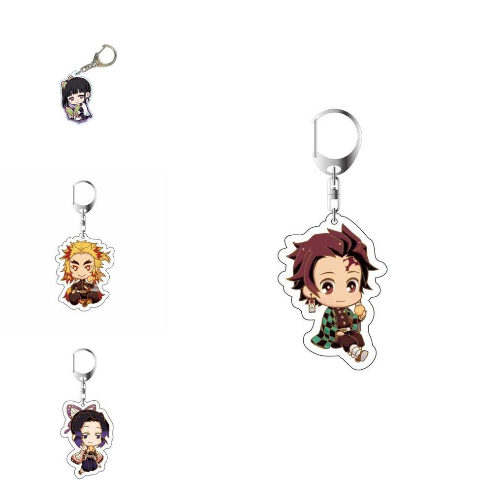 Demon Slayer Anime Cartoon Charakter Acryl Schlüsselanhänger Taschenanhänger Zubehör Stilvoll Und Langlebig