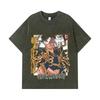 275 GSM Washed T-shirts 100% Cotton Record of Ragnarok V7 Print Unisex Heavy Cotton T Shirt
