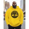 1 Plus Size Men's Casual Hoodie Tree Life Print Polyester Knitted Face