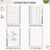 RETTACY 2026-2027 Monthly Planner, Jan 2026 - Dec 2027, Large Size (8.5" x 11"), Agenda, Calendar, 24 Month Tabs, Flexible Plastic Cover, 100 GSM