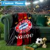 Custom Name Bayern Crest Blanket Lightweight Ideal Bedding Blanket Perfect for Travel, Camping, Living Rooms, Sofas, Christmas Gift