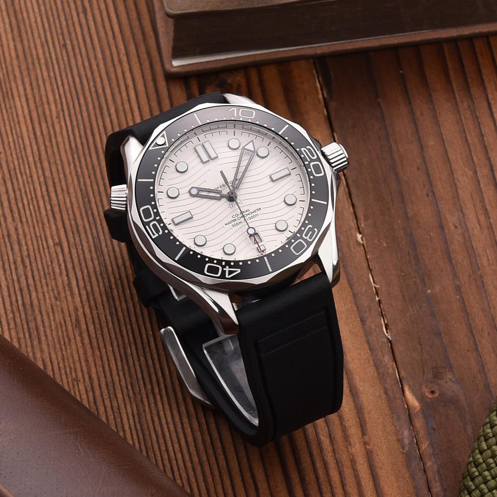 Cinturino per Orologio in Gomma Fluorurata FKM di Alta Qualità 20mm 21mm 22mm Rilascio Rapido Subacqueo Impermeabile per Orologi Sportivi Accessori