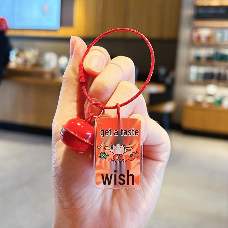 Acrylic Double-Sided Exam Blessing Keychain - Cute Cartoon Charm for Gaokao & Zhongkao