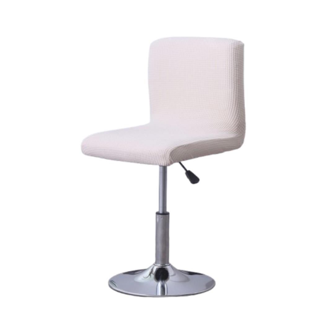 

Elastic Short Back Bar Chair Cover Solid Color Chair Protective Case For Hotel Banquet Dinner білий