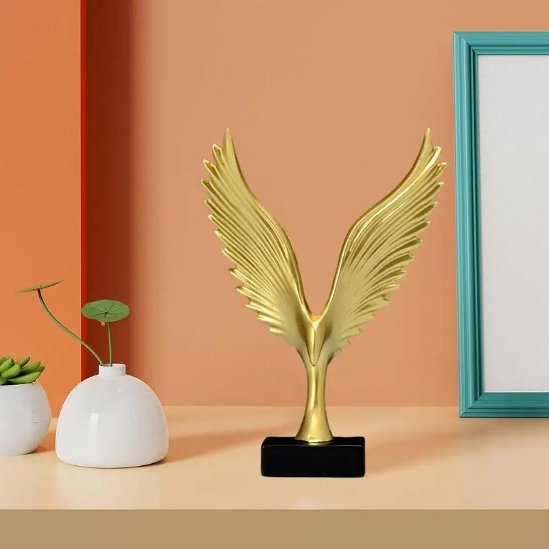 Modern Nordic Style Eagle/Angel Wings Statue Sculpture Figurine Resin 3D for Decorative Accories TV Bar Cabinet Office Gifts