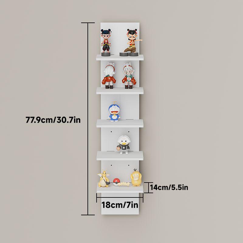 Wall-Mounted Triangular Corner Shelf Rack - Multi-Layer Kitchen Storage Bookshelf