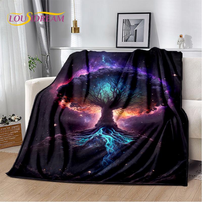Nature Tree of Life Nordic Mythology Yggdrasil Soft Throw Blanket for Home Bedroom Bed Sofa Picnic Travel Office Gift Cover Kids