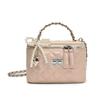 Minimalist Pu Box Bag With Chain And Embroidery For Urban Style