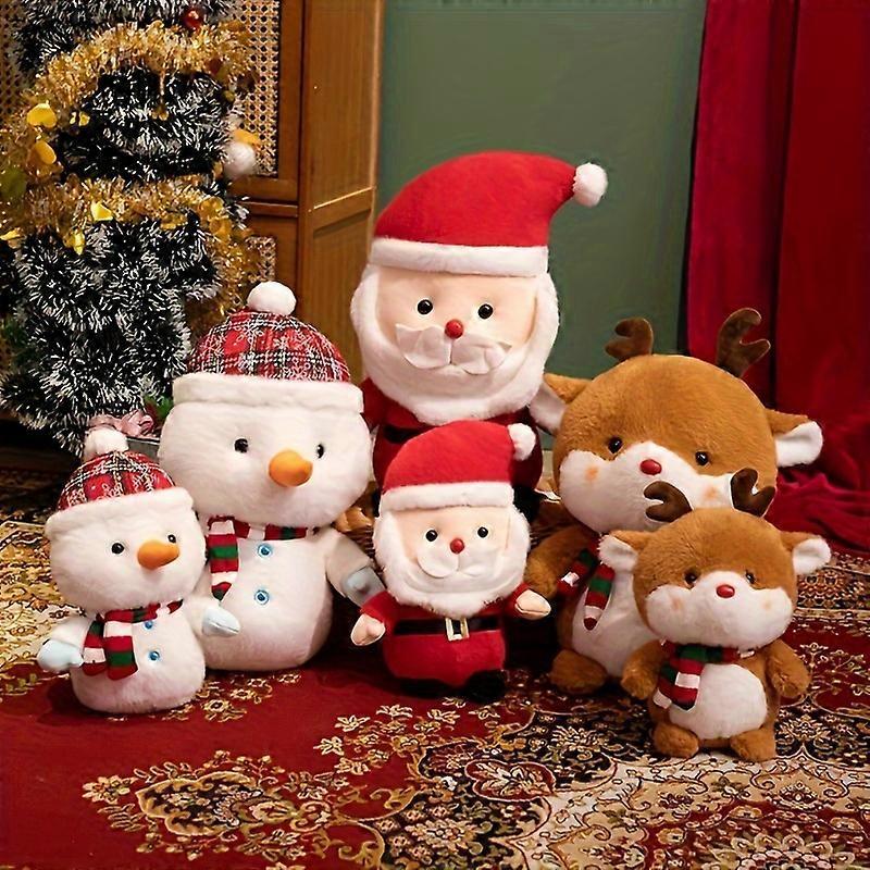 Santa Claus Snowman Cute Elk Doll Plush Toy Reindeer Doll Christmas Eve Girl Gift Doll
