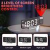 12/24H LED Digital Mirror Clock Date/Temperature Display Projector Ceiling Clock  for Bedroom