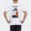 adidas T Shirts Men's White Crew Neck Moderate Straight Fit GP0855