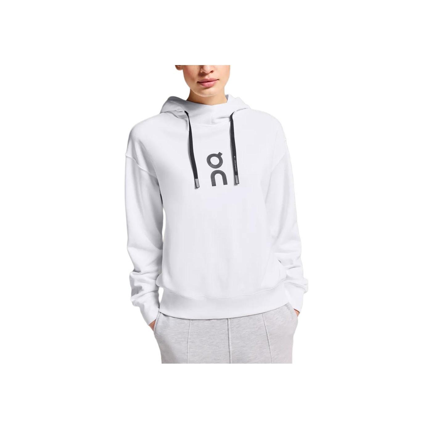 

On Club Hoodie Простая удобная фирменная толстовка с логотипом Lg Sleeve Женская толстовка с капюшоном Белая 1WE10040069 S