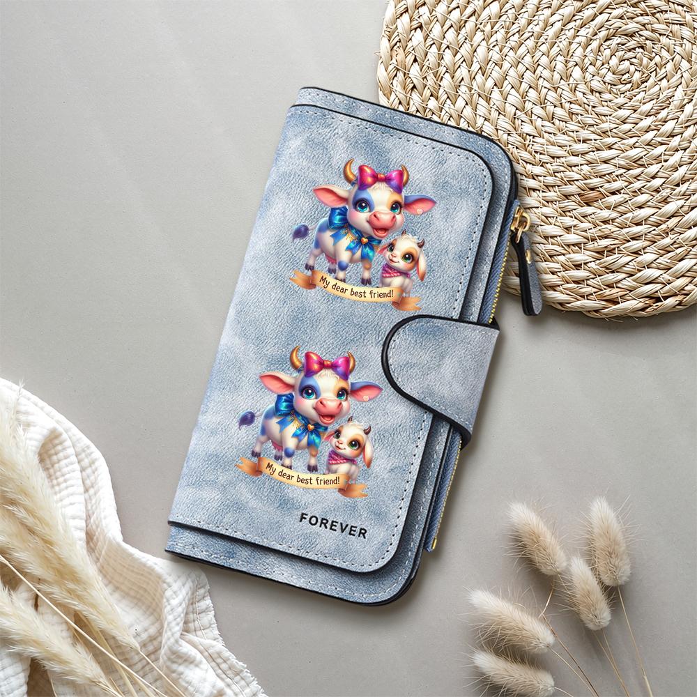Cute Cow Print Wallet Forever Long Purse Fashion Card Holder