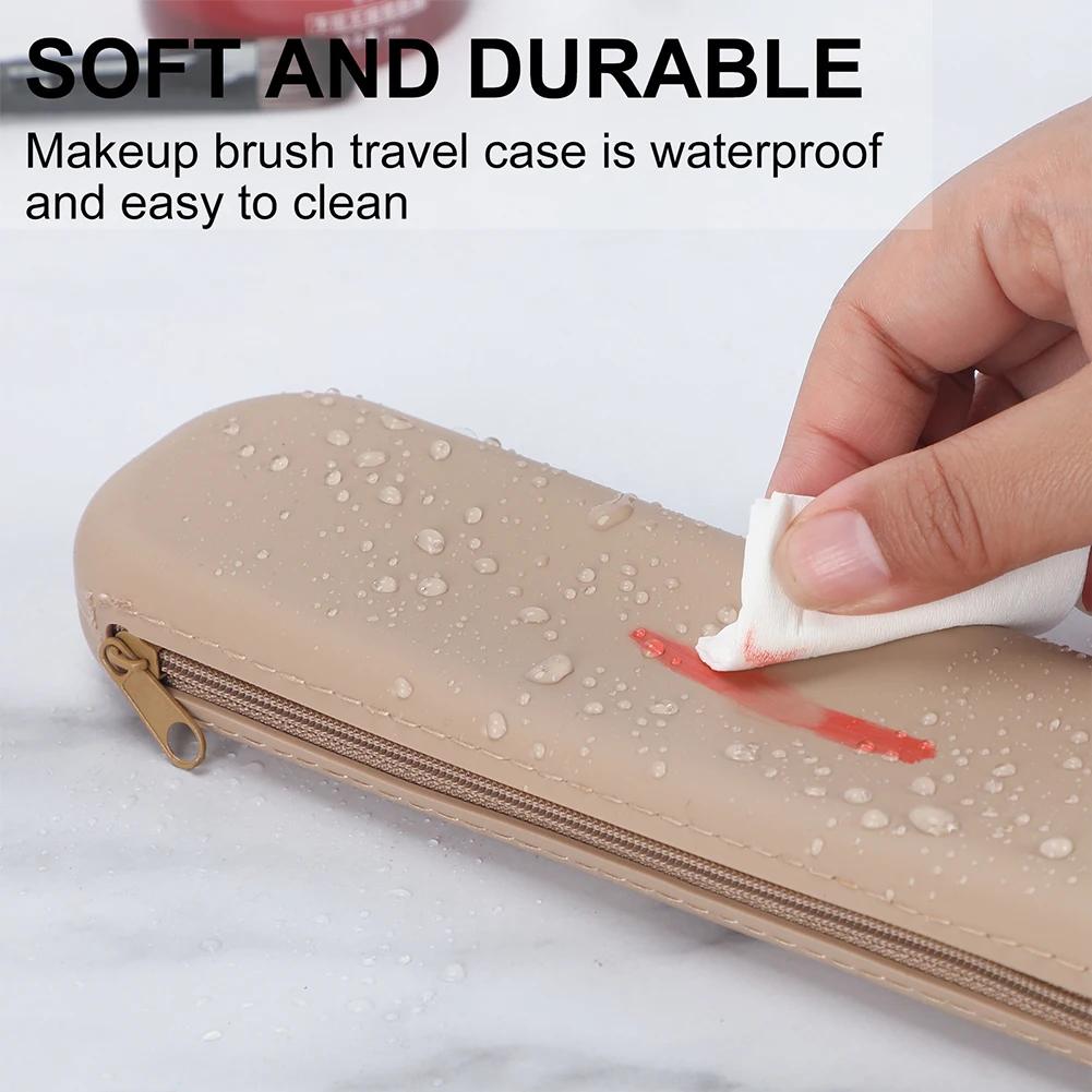 Silicone Beauty Blenders Case Zipper Make Up Brush Handbag Breathable Easy To Clean Protable Lightweight for Outdoor