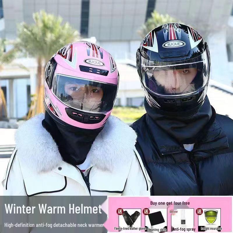 All-Season Anti-Fog Full-Face Helmet: Warm, Safe Riding for Men & Women