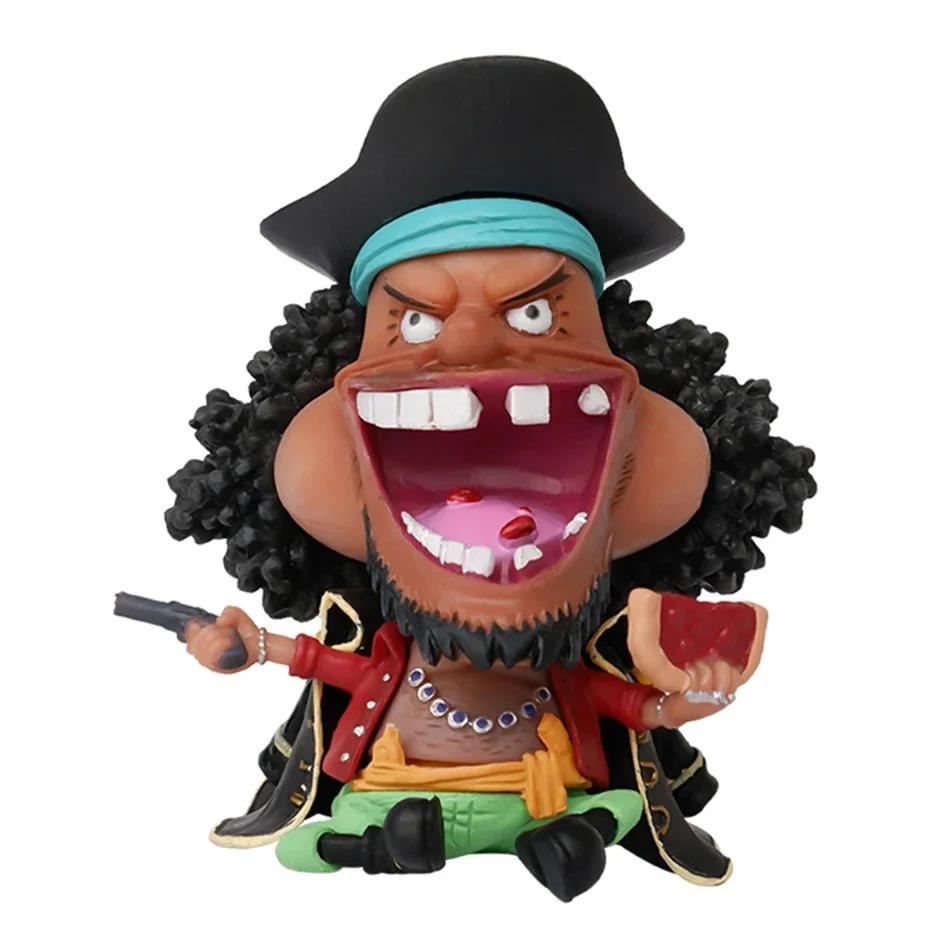 Anime Q-version One Piece Big Head Road Feisuolongjiaobaas Empress Handmade Sitting Doll PVC Model Anime Cute Ornament Gift