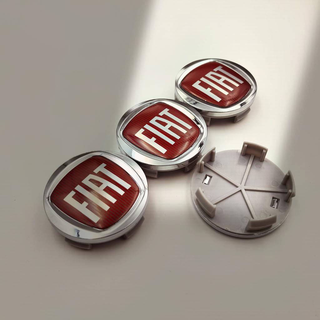4 ks 60mm logo Fiat Krytky středů kol odznak-Prachotěsné kryty pro Fiat 500 124 125 Punto Bravo Stilo Panda Abarth-Emblémy na ráfky